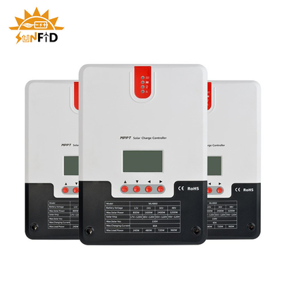 60A 12V Powerwall Lithium Battery 24V 48V LCD Solar Energy Controller TTL RS485 BT