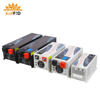 Hybrid 4000w Pure Sine Wave Power Inverter Single Phase LCD Digital Display