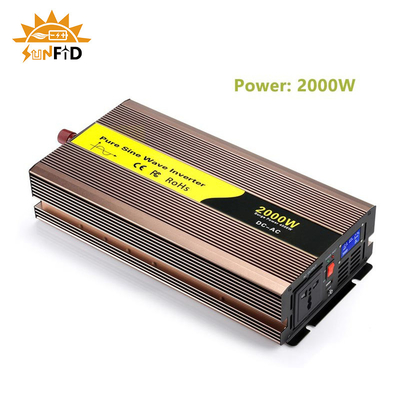 12V Volt 2000w Pure Sine Wave Power Inverter DC To AC 110V 220V