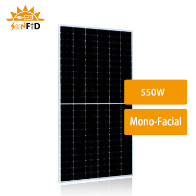 550W PERC Customized Solar Panels Half Cell Mono Crystalline Monofacial High Efficiency