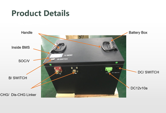 100Ah 48 Volt Lithium Battery For Golf Cart 51.2v 200Ah Lifepo4 With Bms Charger
