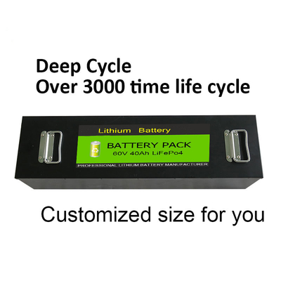 60V 40Ah Maintenance Free Rechargeable Battery For Solar Backup Power Trolling Motor