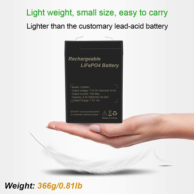 6V Motorcycle Lithium Battery 6Ah Lifepo4 Talentcell Rechargeable