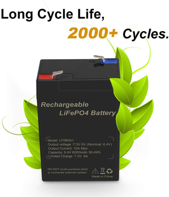 6V Motorcycle Lithium Battery 6Ah Lifepo4 Talentcell Rechargeable